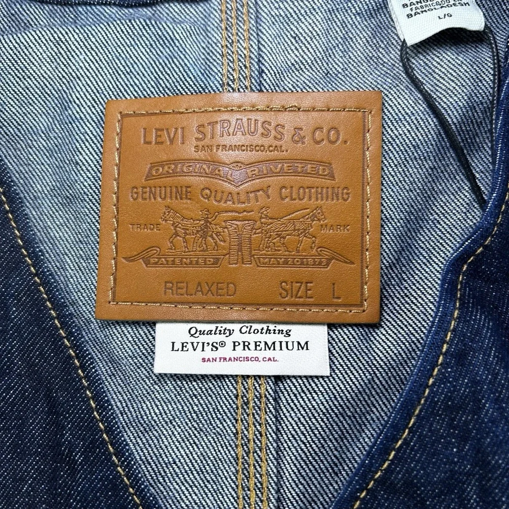 NEW Levi's Premium Capital E Men's Union‎ Engineer Denim Cardigan Size L